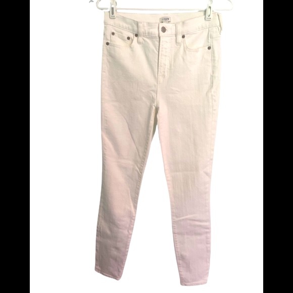 J Crew white high rise skinny jeans white size 26 - Picture 4 of 11